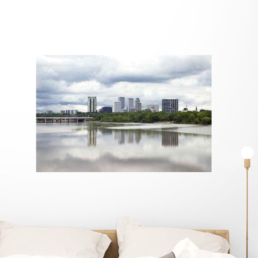 Stormy Tulsa Skyline Wall Decal