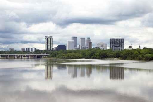 Stormy Tulsa Skyline Wall Decal