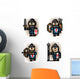 Pixel Soldiers from Blue Wall Decal