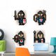 Pixel Soldiers from Blue Wall Decal