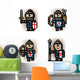 Pixel Soldiers from Blue Wall Decal