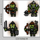 Pixel Orc Soldiers Wall Decal