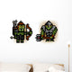 Two Pixel Orc Soldiers Wall Decal