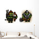 Two Pixel Orc Soldiers Wall Decal