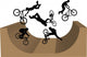 Cycling BMX Silhouette Wall Decal