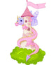 Pink Castle Tower Dragon Wall Decal