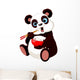 Panda Eating Rice Wall Decal