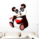 Panda Eating Rice Wall Decal