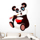 Panda Eating Rice Wall Decal