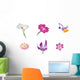 Wild Flowers Illustration Wall Decal