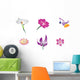 Wild Flowers Illustration Wall Decal