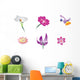 Wild Flowers Illustration Wall Decal