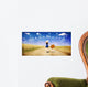 Lonely Girl with Suitcase Wall Decal