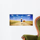 Lonely Girl with Suitcase Wall Decal