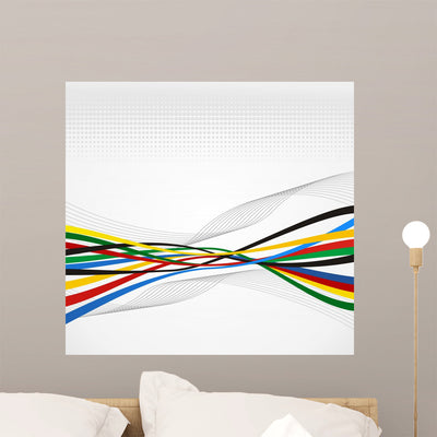 Olympics Games 2012 Abstract Wall Decal shown on a wall