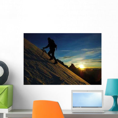 Climber Wall Decal shown on a wall