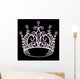 Crown with Purple Gems Wedding Wall Decal