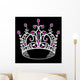 Crown with Purple Gems Wedding Wall Decal