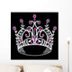 Crown with Purple Gems Wedding Wall Decal