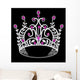 Crown with Purple Gems Wedding Wall Decal
