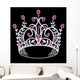 Crown with Purple Gems Wedding Wall Decal