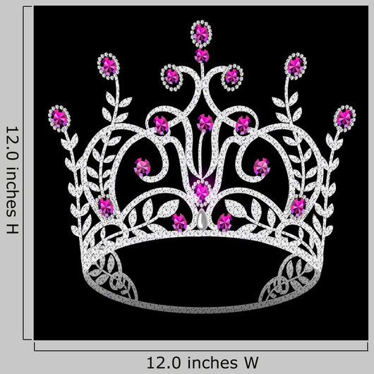 Crown with Purple Gems Wedding Wall Decal