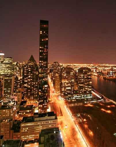 New York Skyline Night Wall Decal