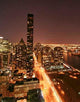 New York Skyline Night Wall Decal