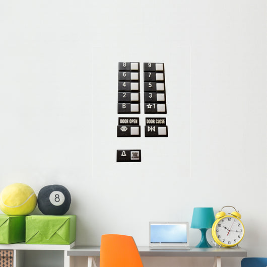 Elevator Controls Wall Decal