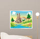 Panorama with Castle Cartoon Wall Decal