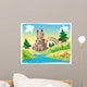 Panorama with Castle Cartoon Wall Decal