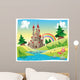 Panorama with Castle Cartoon Wall Decal