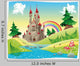 Panorama with Castle Cartoon Wall Decal