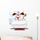 Cartoon Dog Having Bath Wall Decal