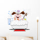 Cartoon Dog Having Bath Wall Decal