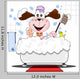 Cartoon Dog Having Bath Wall Decal