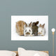 Sweet Four Baby Rabbit Wall Decal