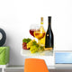 Wine Bottles and Glasses with Cheese Wall Decal