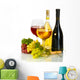 Wine Bottles and Glasses with Cheese Wall Decal