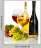 Wine Bottles and Glasses with Cheese Wall Decal