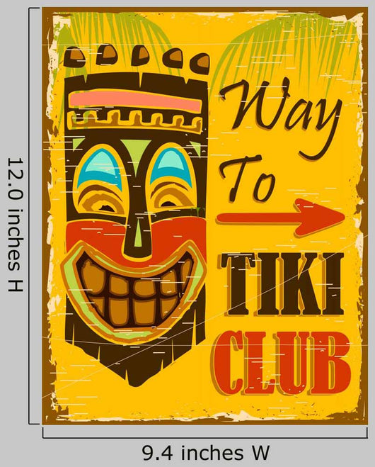 Tiki Club Wall Decal