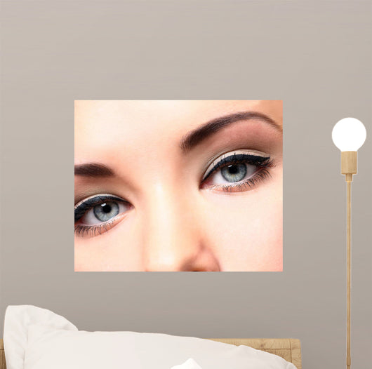 Beautiful Eyes with Makeup Wall Decal