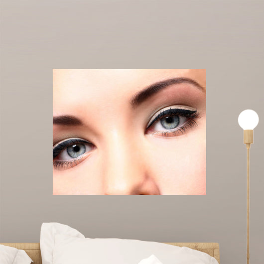 Beautiful Eyes with Makeup Wall Decal