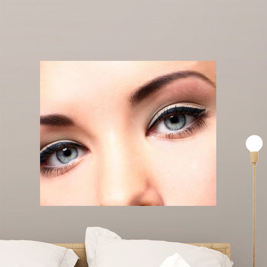 Beautiful Eyes with Makeup Wall Decal