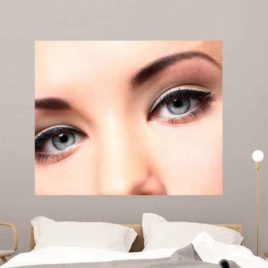 Beautiful Eyes with Makeup Wall Decal