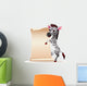 Zebra with Blank Paper Wall Decal