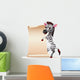 Zebra with Blank Paper Wall Decal