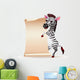 Zebra with Blank Paper Wall Decal