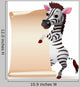 Zebra with Blank Paper Wall Decal