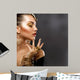 Fashion Girl Portrait Golden Wall Decal